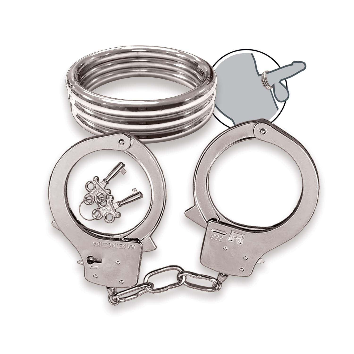 Dom/Sub Collection - Cuffs & Cock Ring *