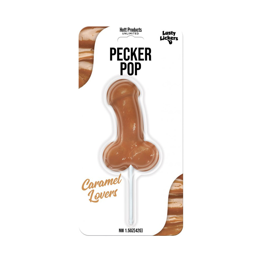 Lusty Lickers Pecker Pop - Caramel