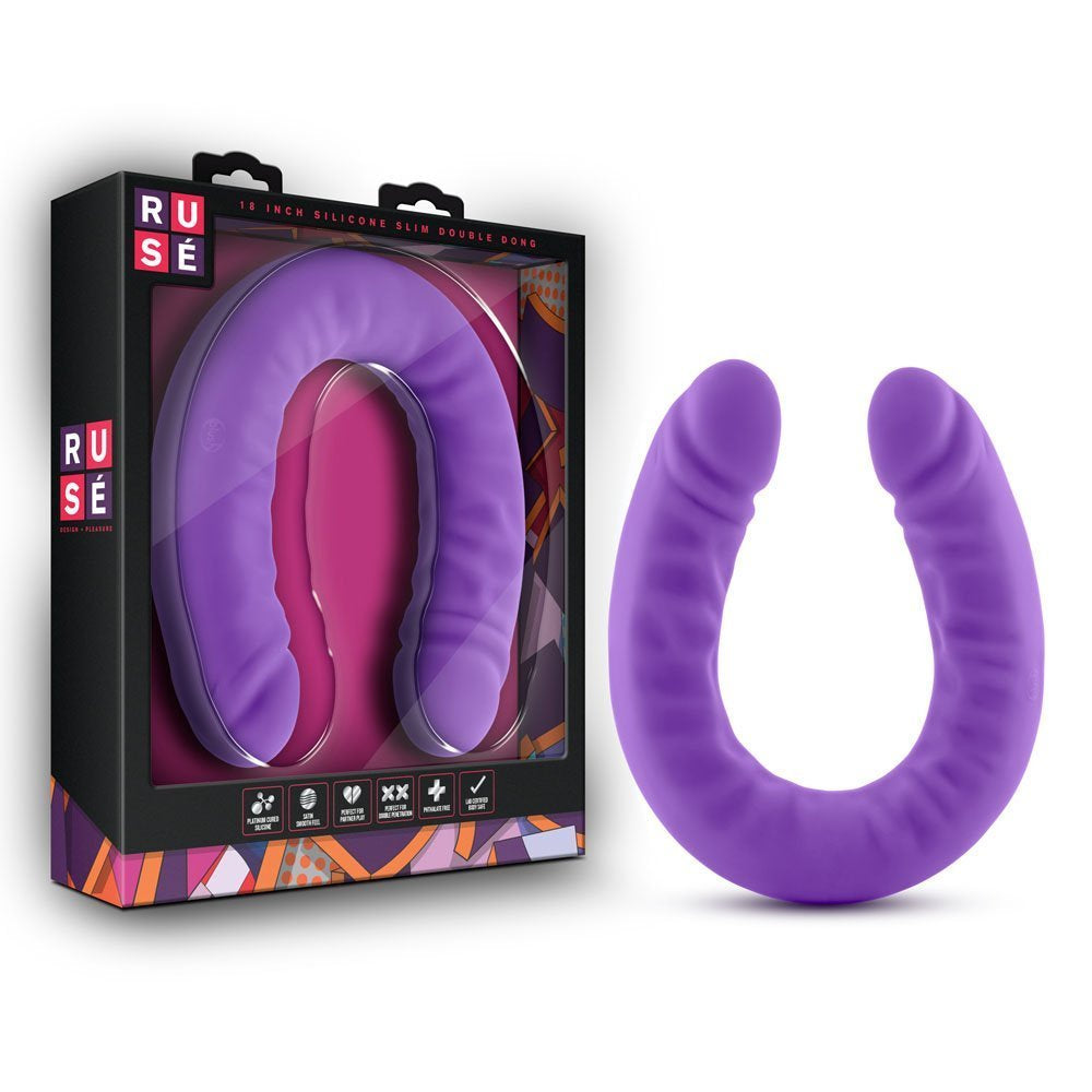 RUSE 18" Silicone Slim Double Dong