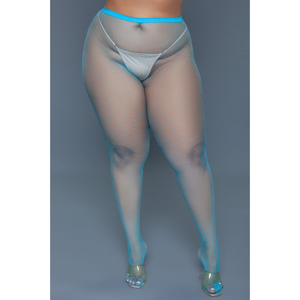 Up All Night Pantyhose - Turquoise-Queen