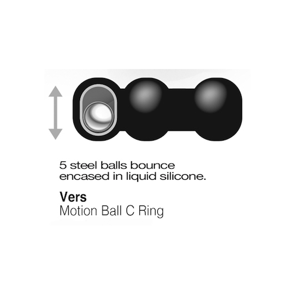 Steel Motion Balls Liquid Silicone Ring