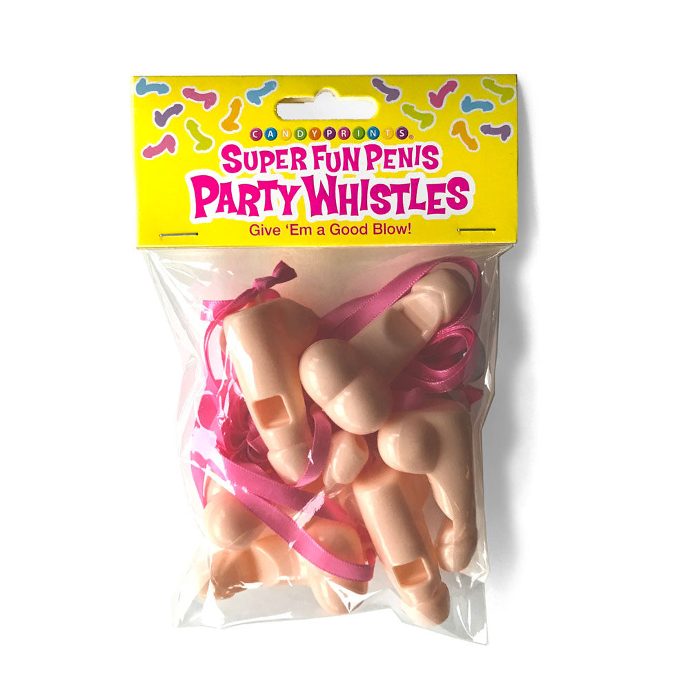 Super Fun Penis Party Whistles - 6 pc