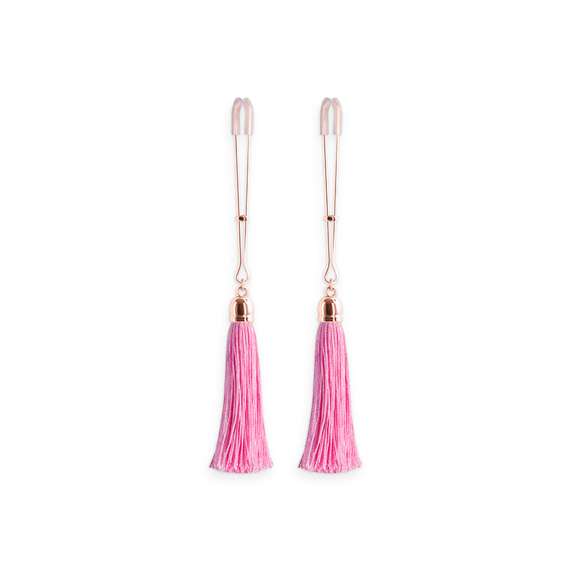 Bound Nipple Clamps - T1 - Pink Tassel*