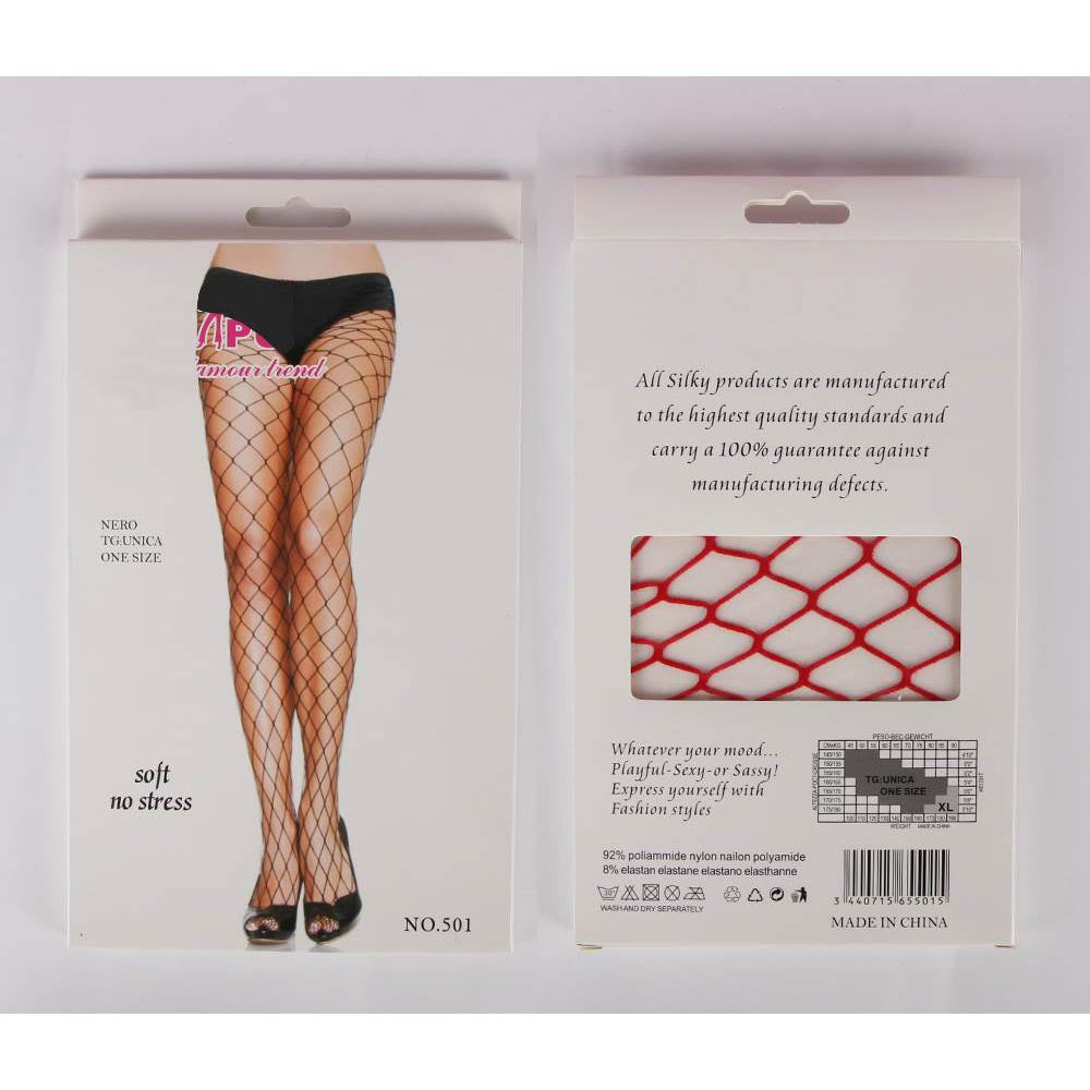 Fence Net Pantyhose - One Size - Red*
