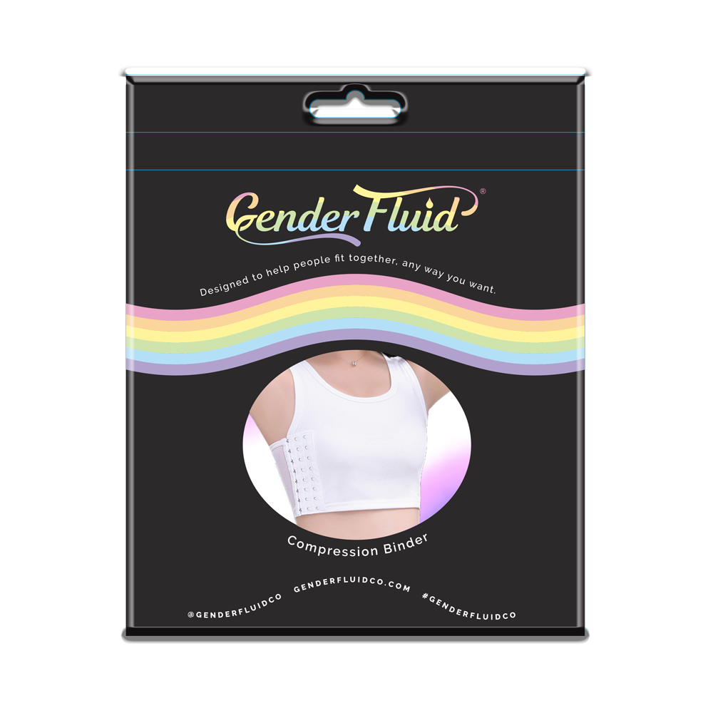 Gender Fluid Chest Binder White - Medium