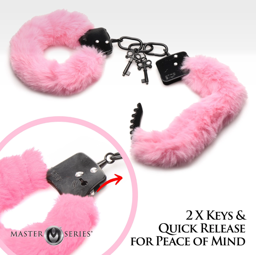 Cuffed in Fur Furry Handcuffs - Pink