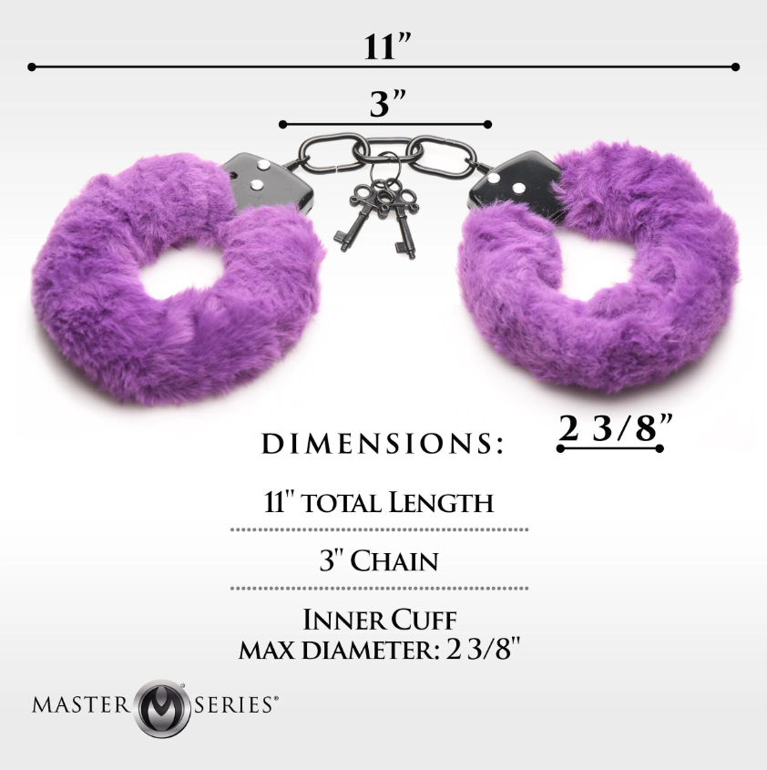 Cuffed in Fur Furry Handcuffs - Purple