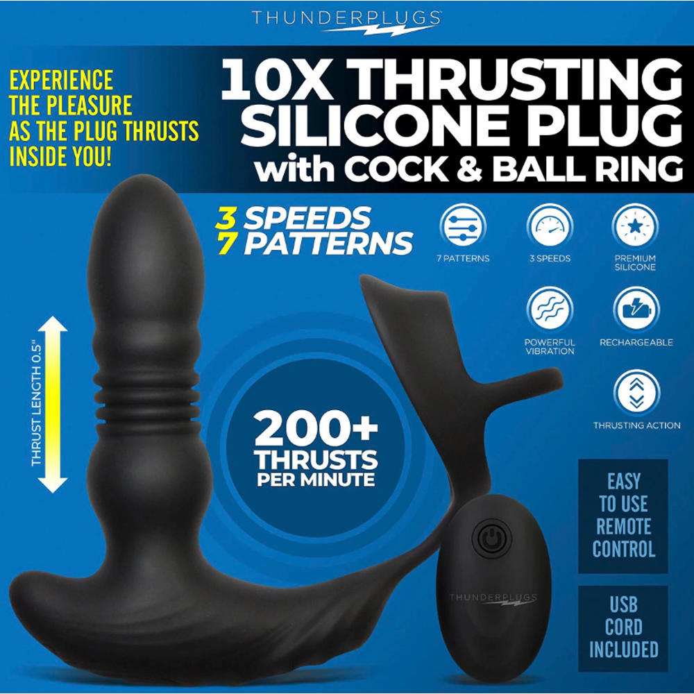 RC Thrusting Silicone Plug / Cock & Ball