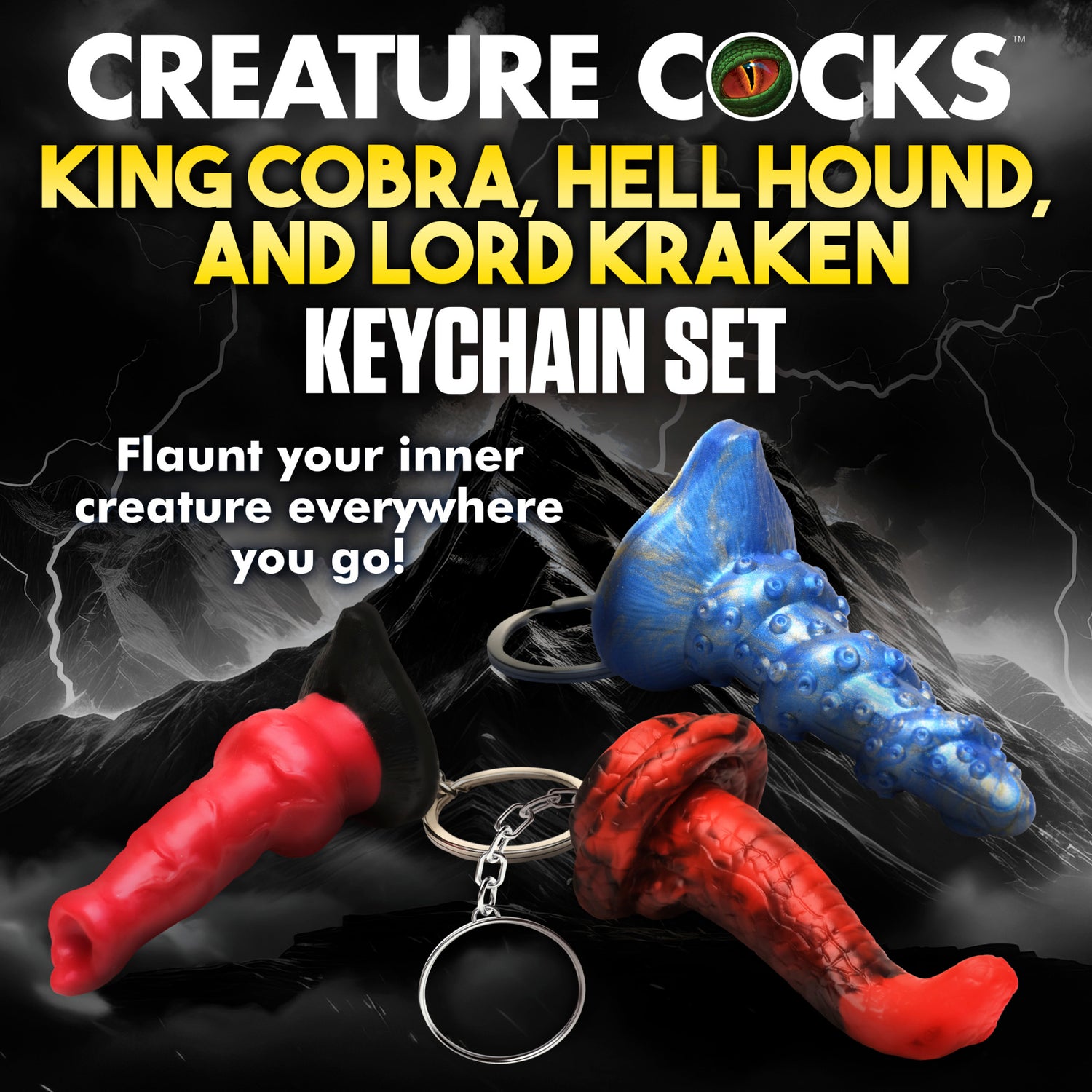 King Cobra/Hell-Hound/Kraken Keychains 3