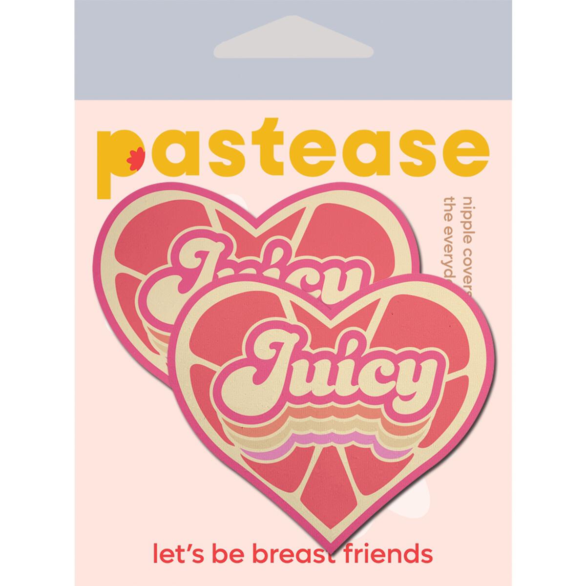 'Juicy' Pink Grapefruit Retro Heart