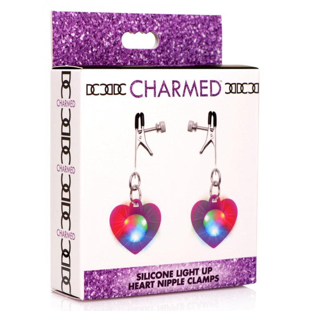 Silicone Light Up Heart Nipple Clamps*