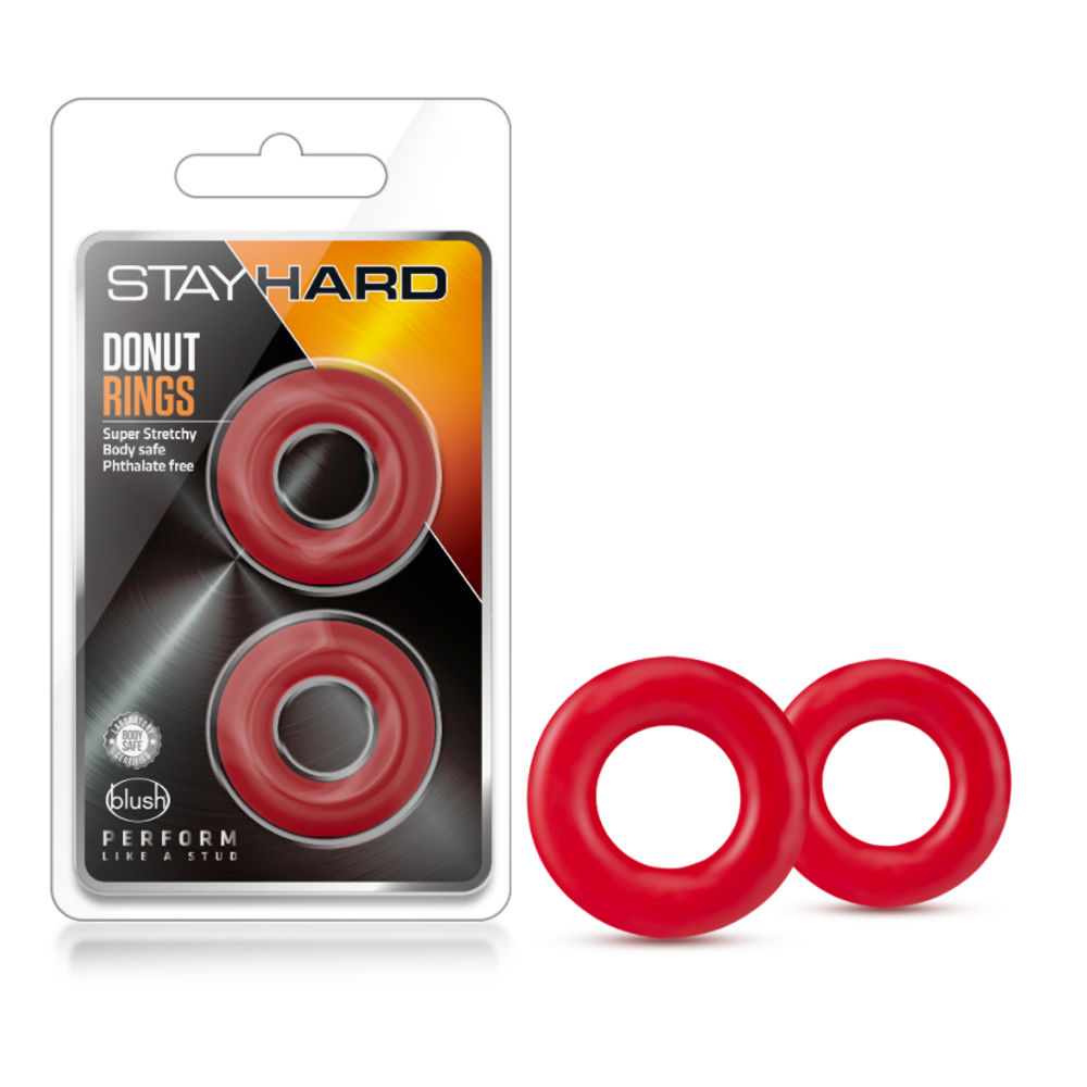 Stay Hard Donut Rings - Red