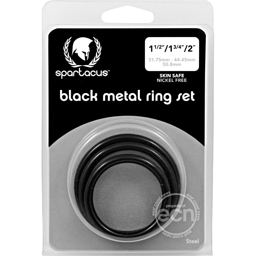 Black Metal Ring Set - 3pc 1.5/1.75/2"