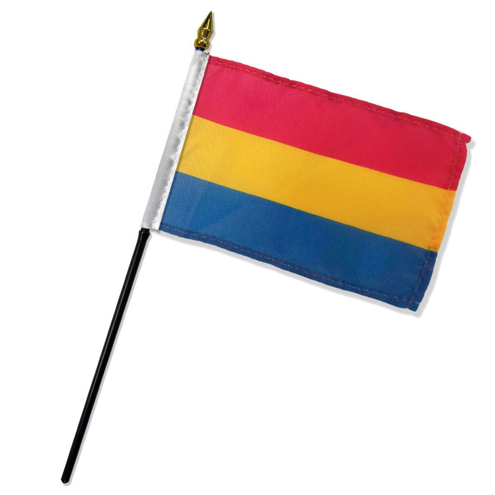 Pansexual 4"x 6" Stick Flag