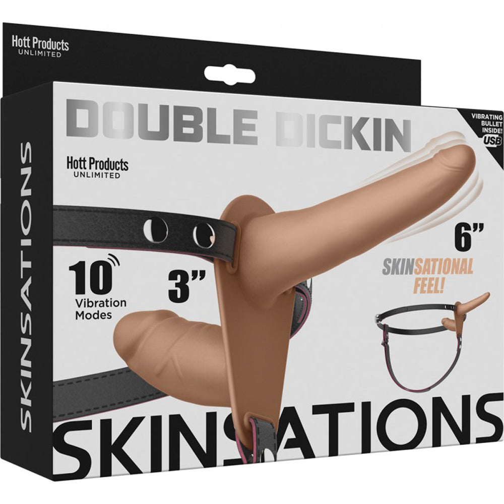 Skinsation Double Dickin Strap-On Vibr*