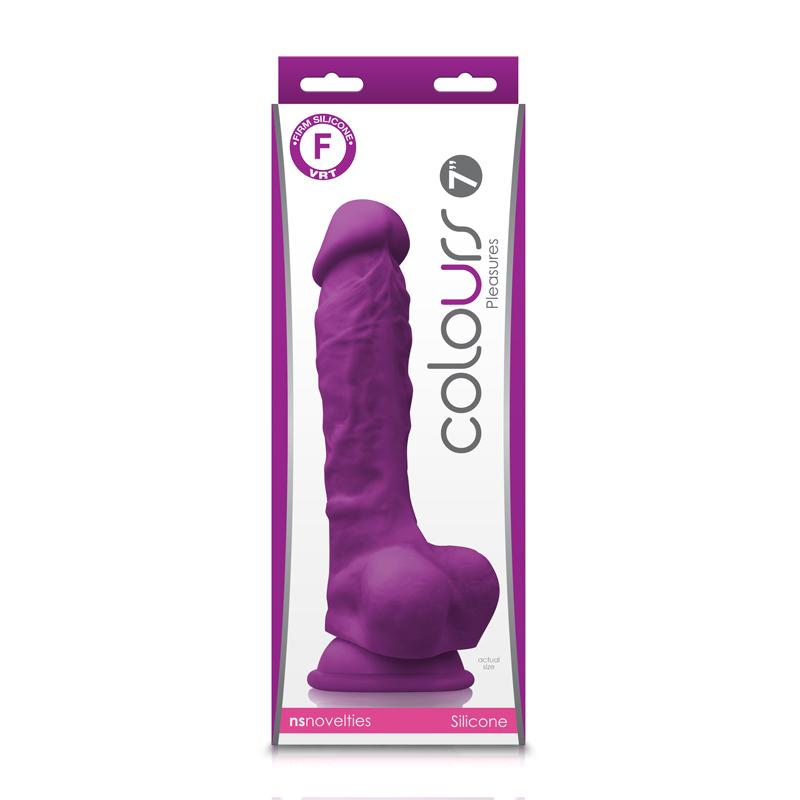 Colours Pleasures Firm 7" Dildo - Purple