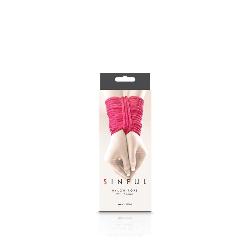 Sinful Nylon Rope 25' - Pink