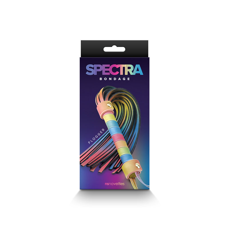 Spectra Bondage Flogger - Rainbow *