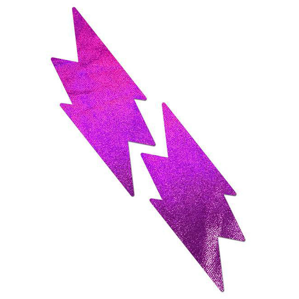 Holographic Lightning Bolt Pasties Pink*