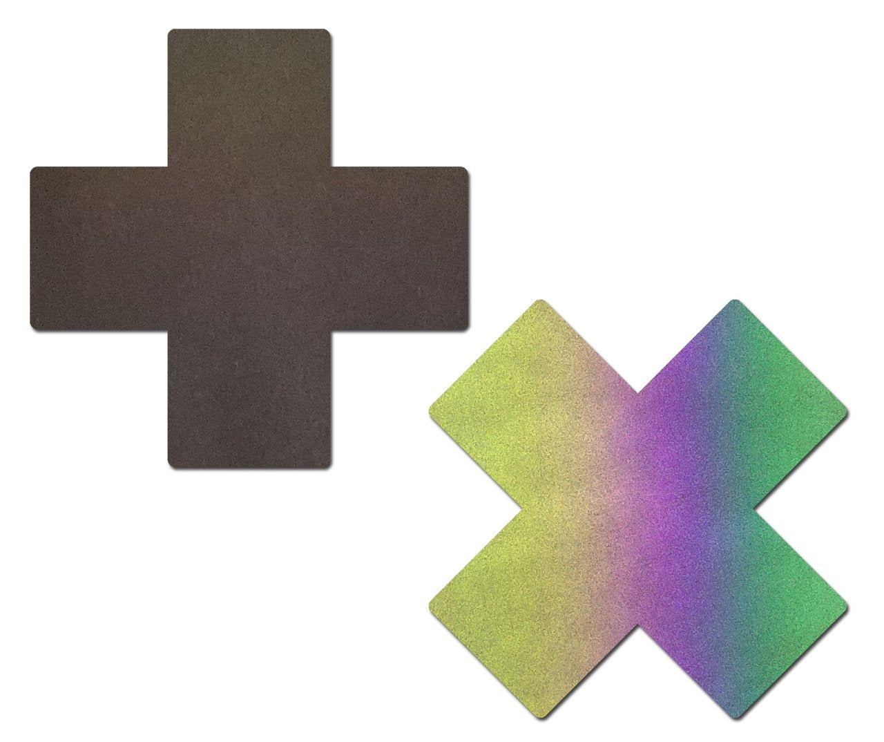 Reflective x + Rainbow Cross *