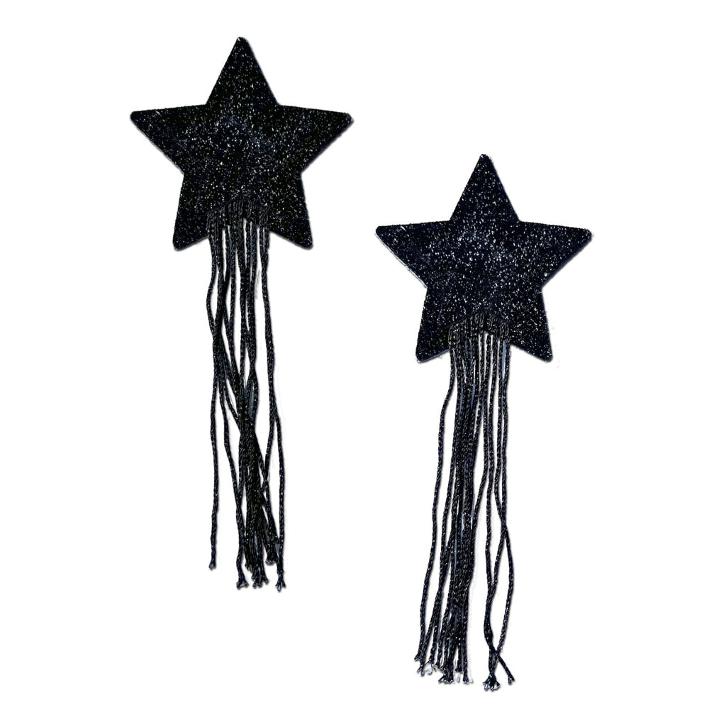 Black Sparkle Star w/ Long Fringe Tassle