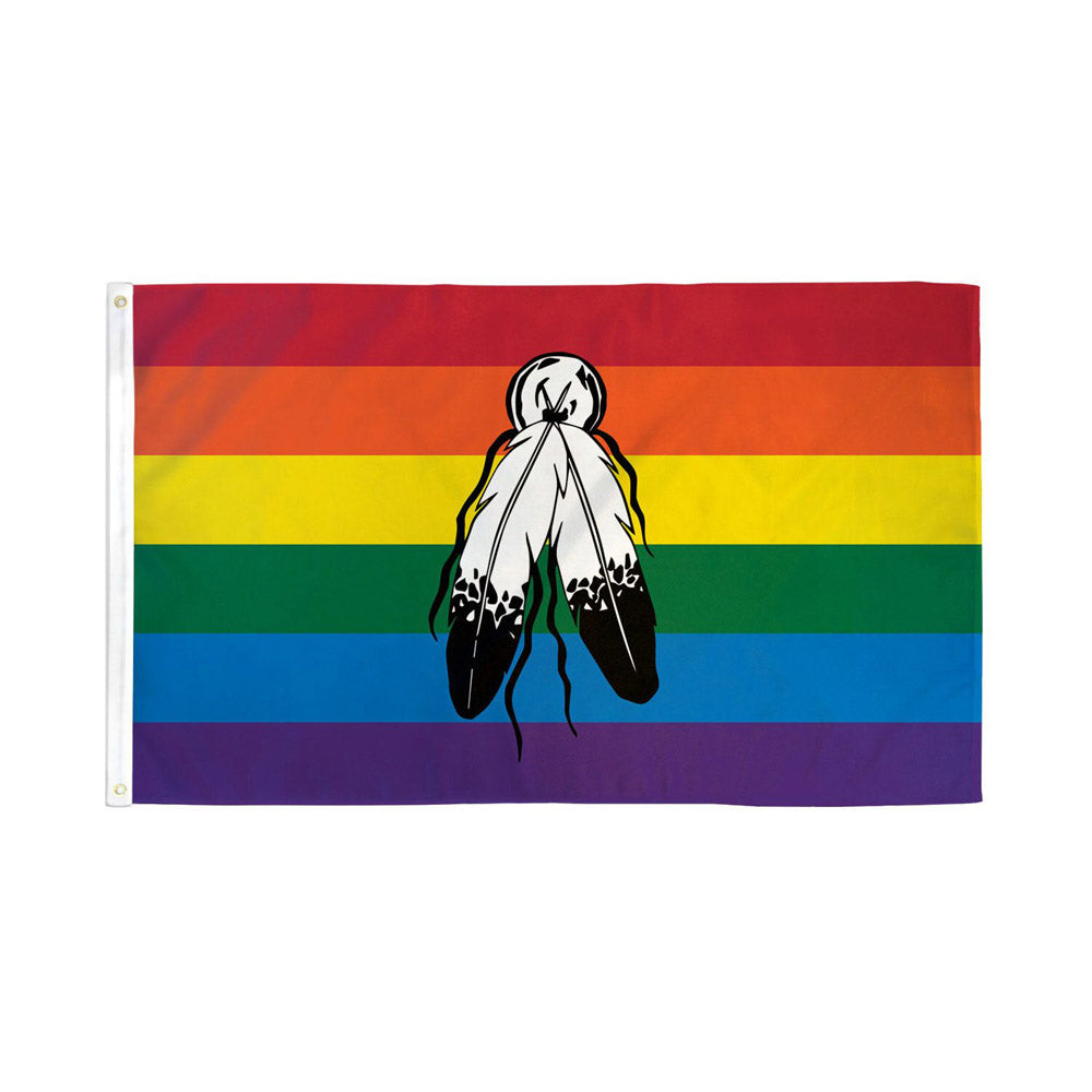 Two Spirit Rainbow Flag 3x5' Polyester