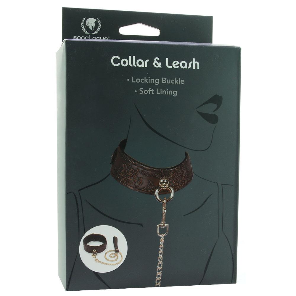 Collar & Leash Faux Fur Lined - Brown *
