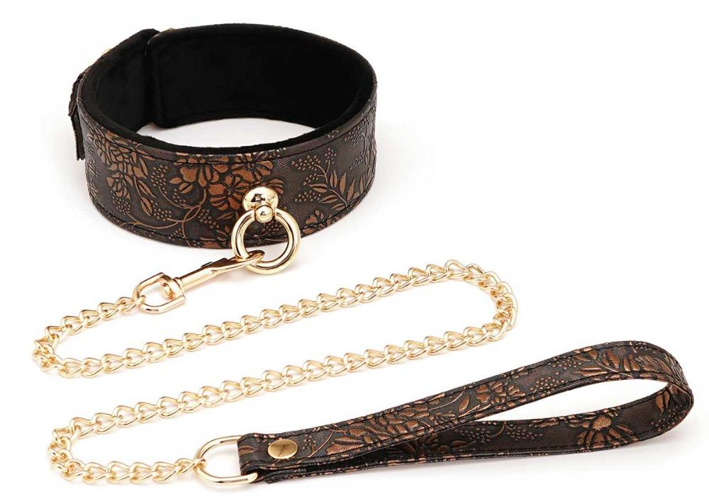 Collar & Leash Faux Fur Lined - Brown *