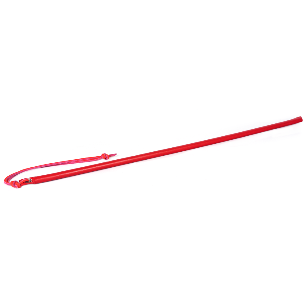 Leather Wrapped Cane 24" Red