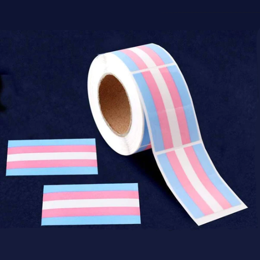 Rectangle Transgender Stickers - 250pc