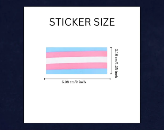 Rectangle Transgender Stickers - 250pc