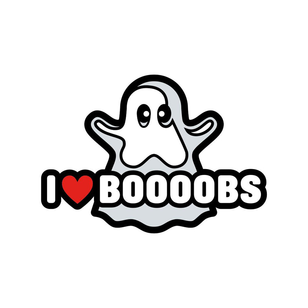 Enamel Pin: I Love Boooobs Ghost