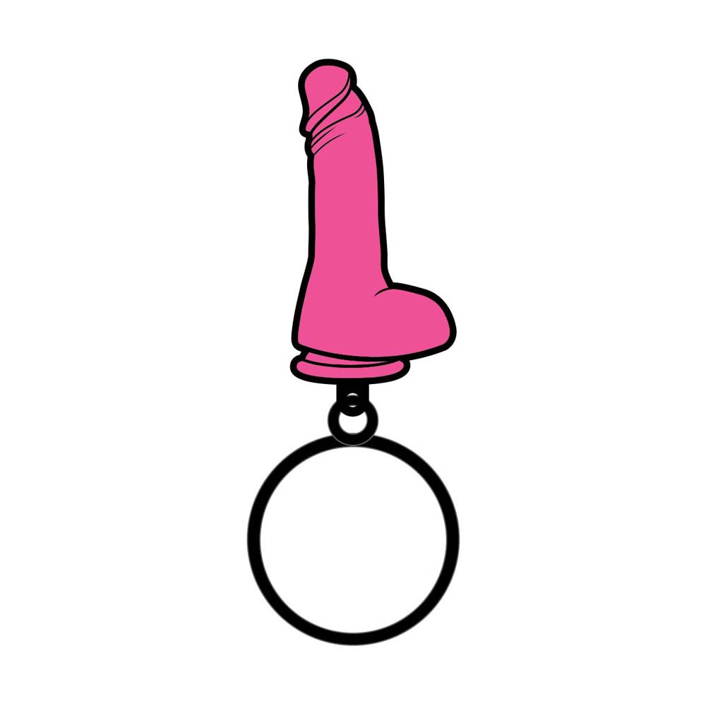 Pink Dildo Keychain