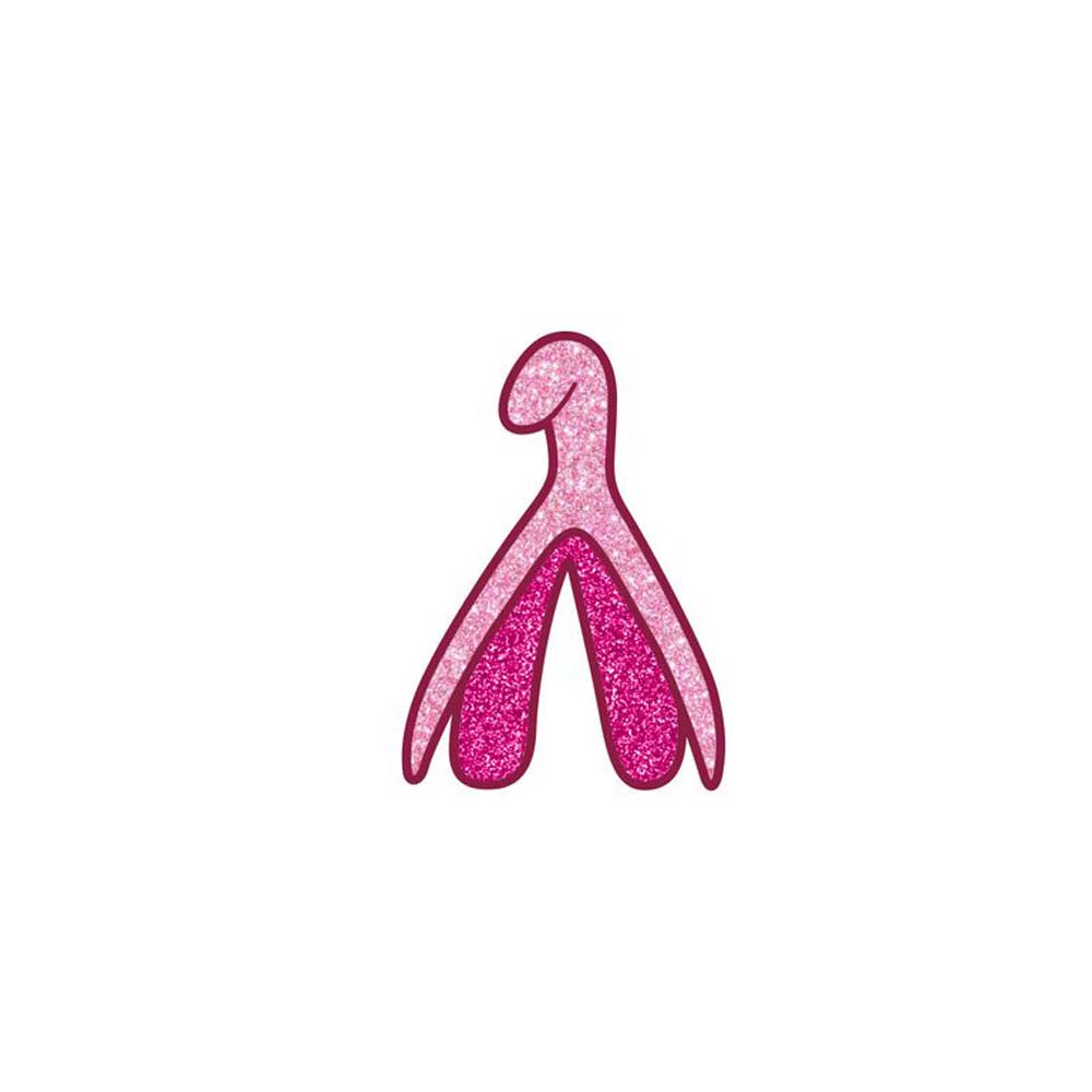 Enamel Pin: Clitoris - Sparkly Pink