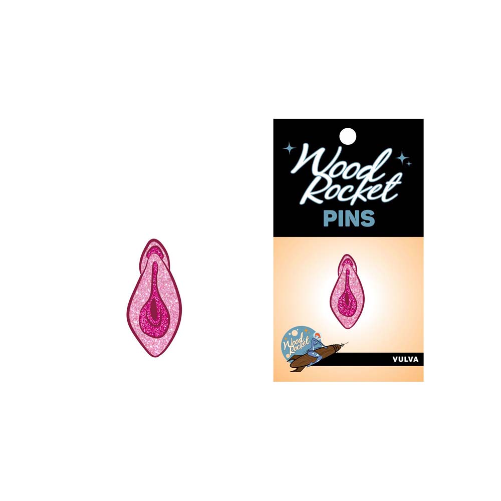 Enamel Pin: Vulva - Sparkly Pink