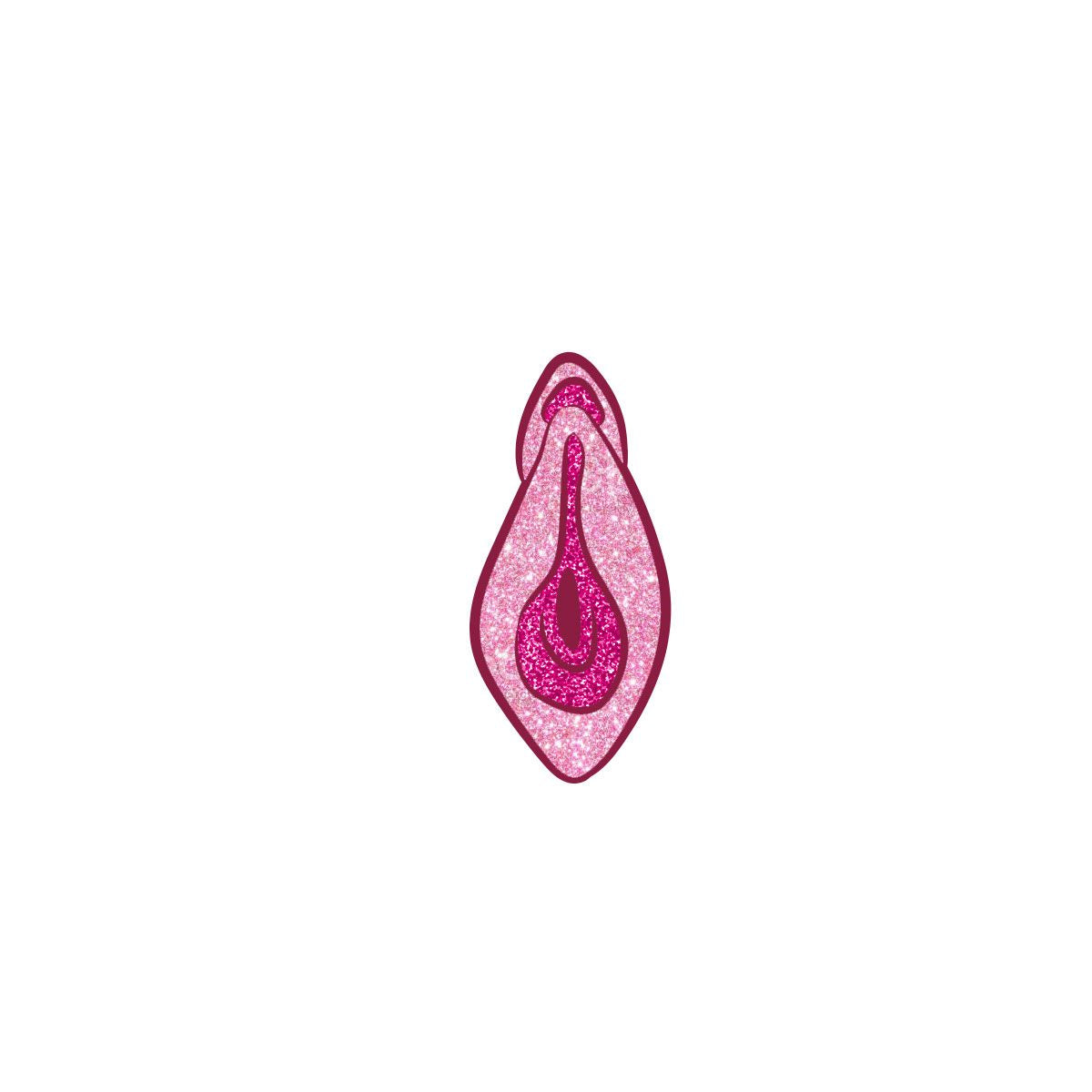 Enamel Pin: Vulva - Sparkly Pink