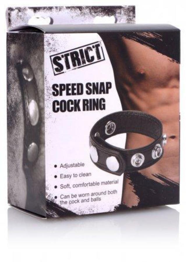 Speed Snap Leather Cock RING