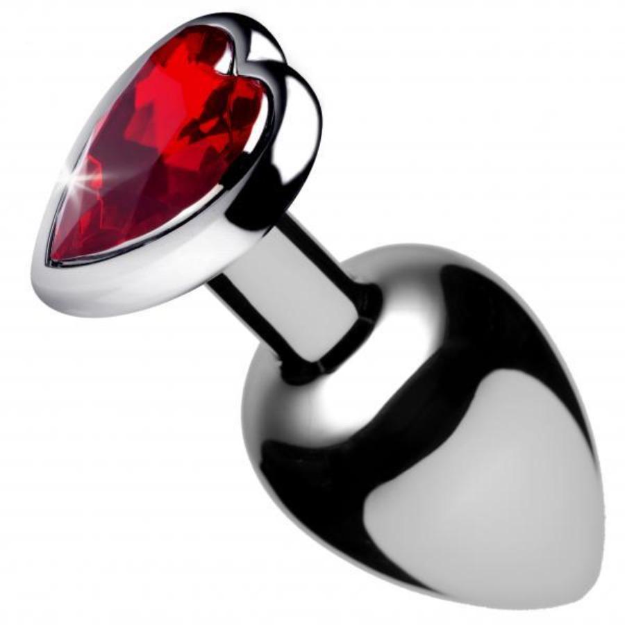 Red Heart Gem Anal Plug - Small
