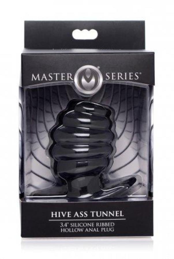 Hive Ass Tunnel Ribbed Hollow Plug - Med