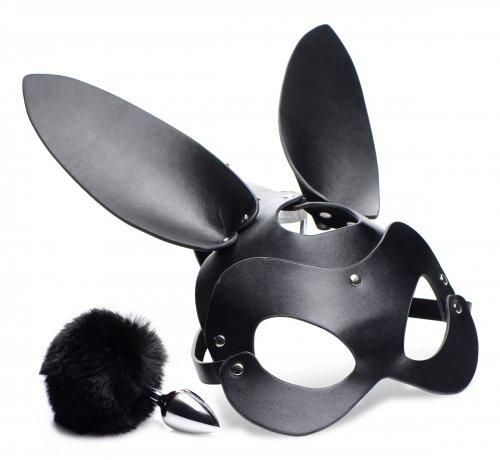 Bunny Tail Anal Plug and Mask Set *