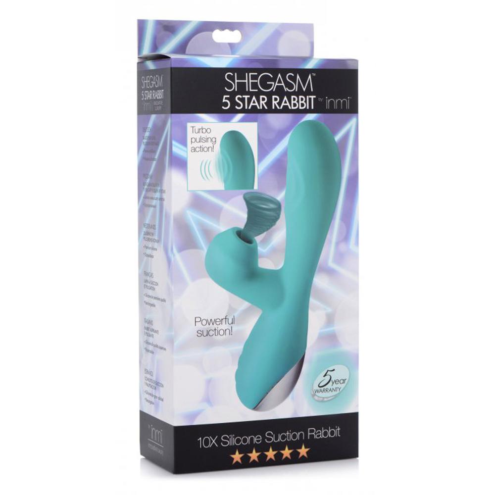 5Star 10X Silicone Suction Rabbit -Teal*