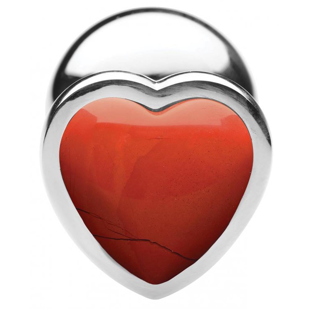 Gemstones Red Jasper Heart Plug - Large*