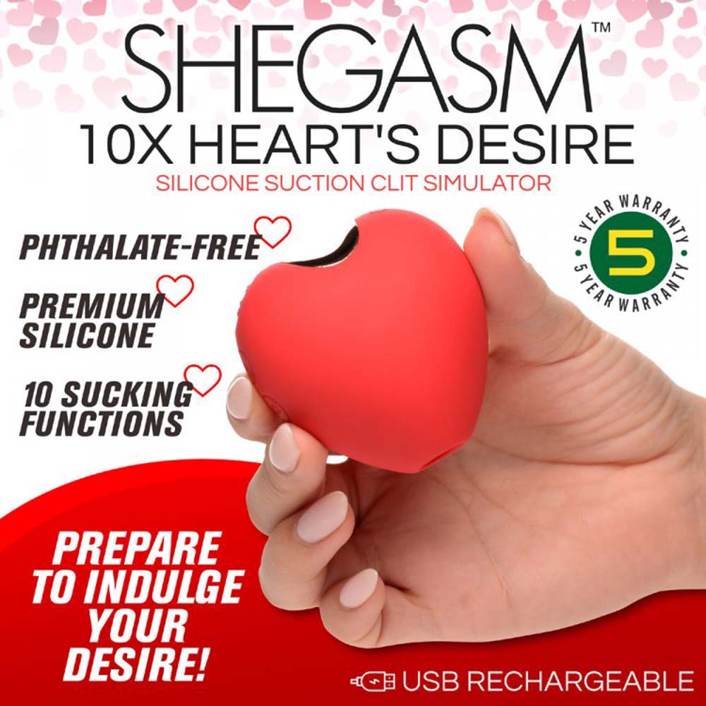 10X Hearts Desire Silicone Suction Stim