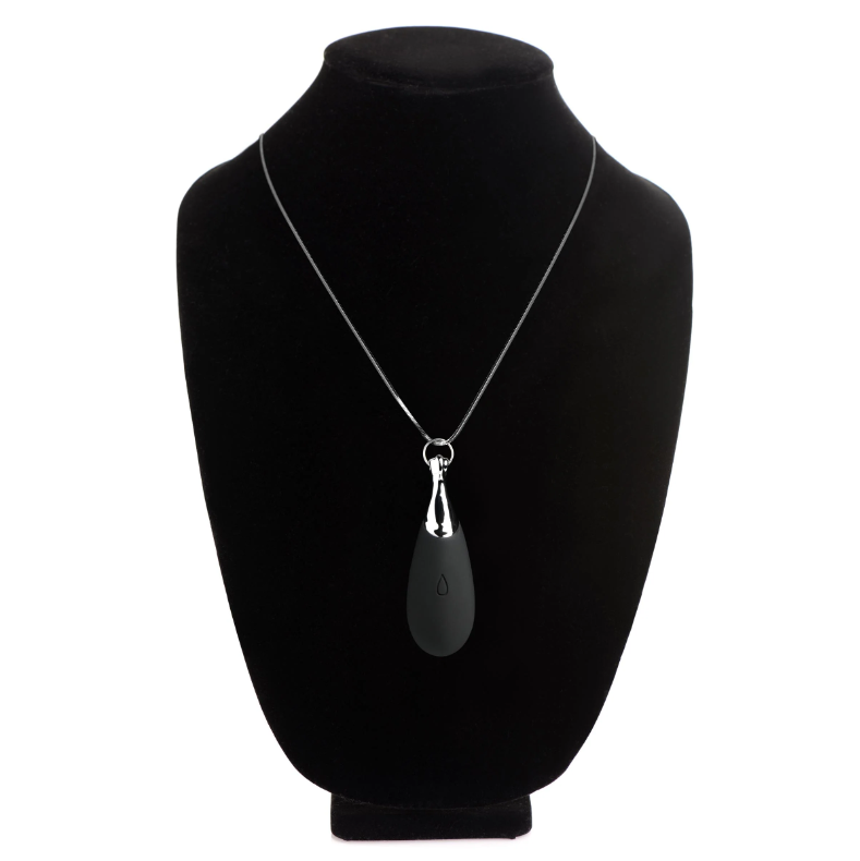 10X Vibrating Silicone TeardropNecklace*