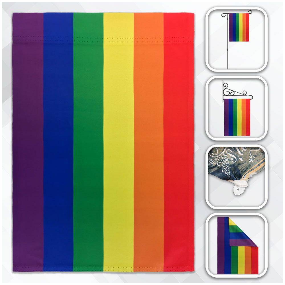 Rainbow Pride 12" x 18" Garden Flag *