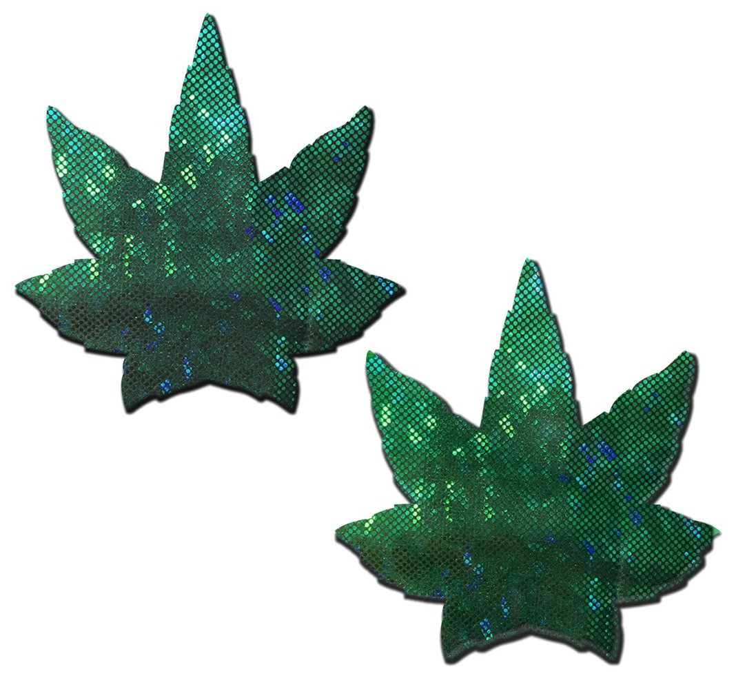 Indica Pot Leaves - Disco Ball Green *