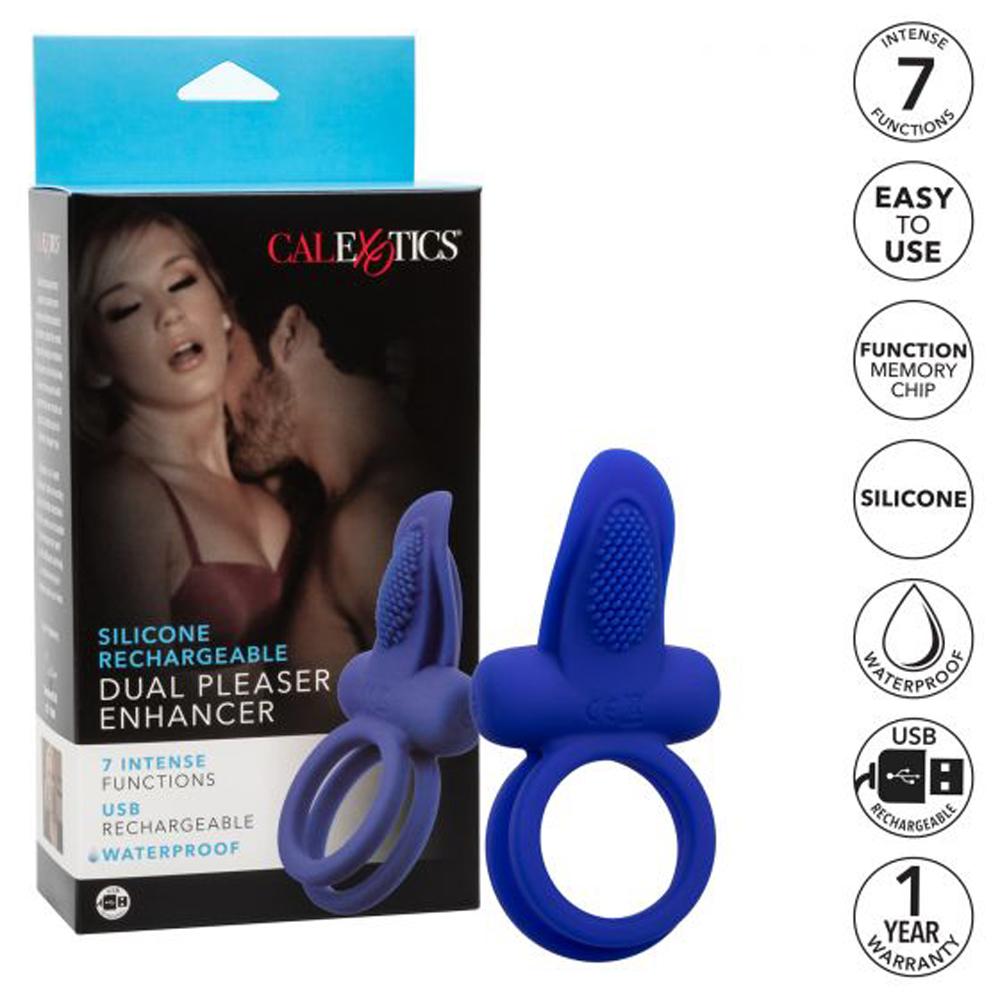 Silicone Rechargeable Dual Pleaser Enhan
