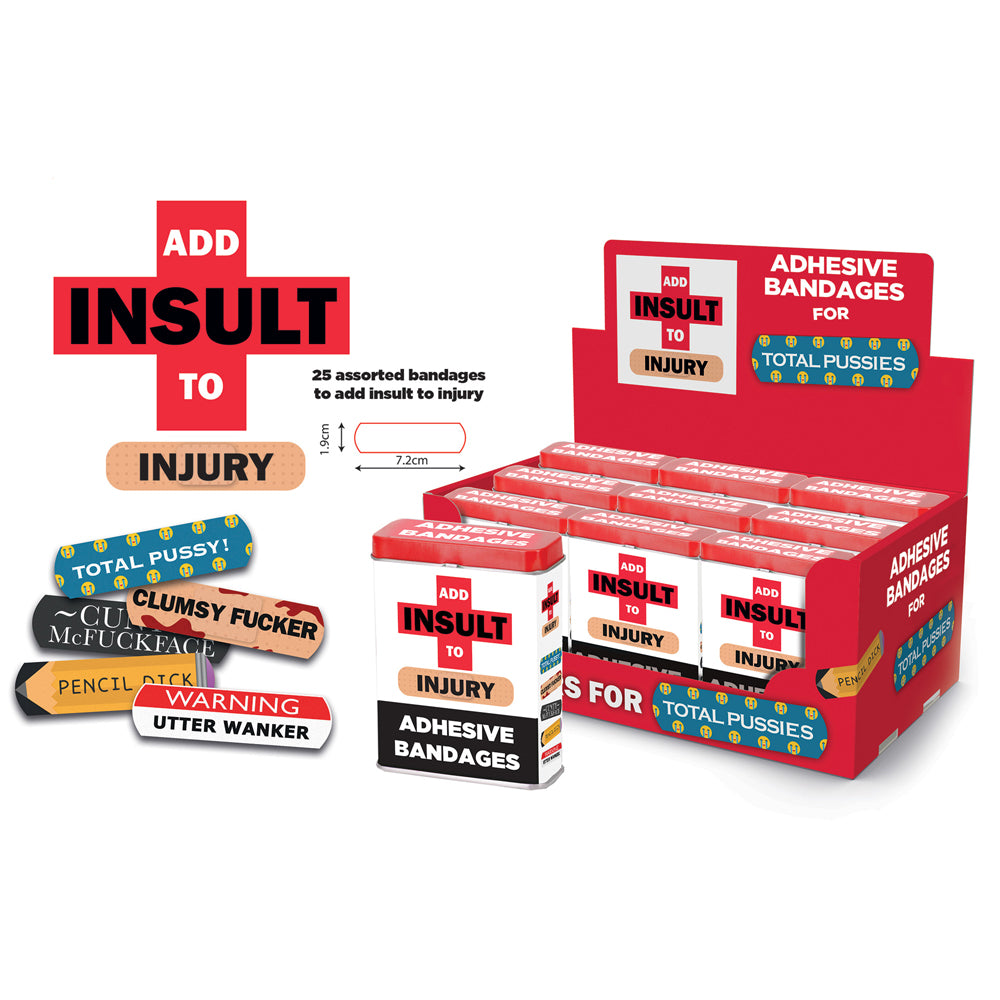 Add Insult to Injury 25 Bandaids tin
