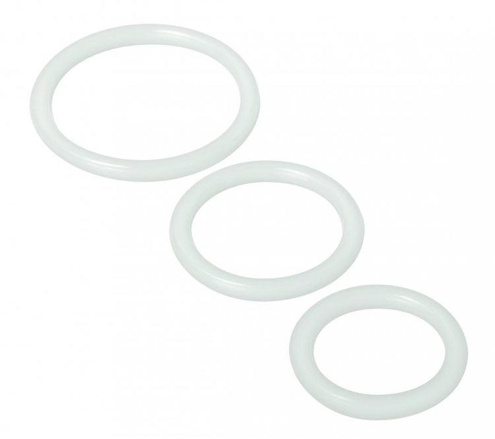 Trinity Silicone Cock Rings 3pk - Clear