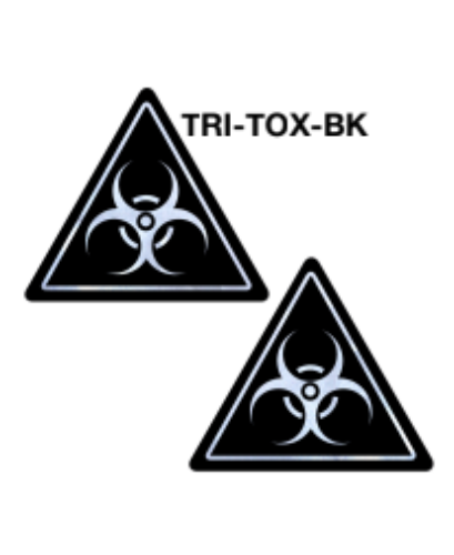 Toxic Symbol Triangle Pasties - Black